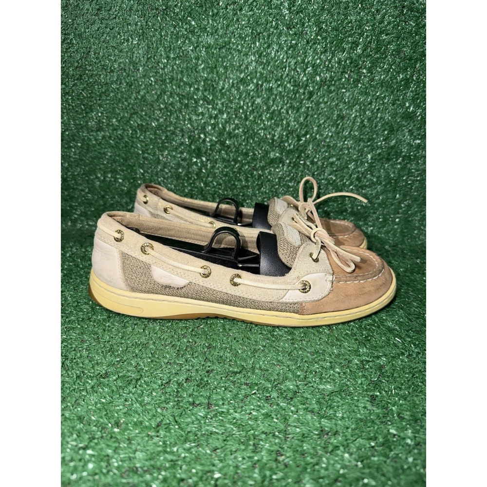 Sperry Top-Sider Loafers Women Size 9 Beige Angelfish Boat Shoes Slip On Sneaker